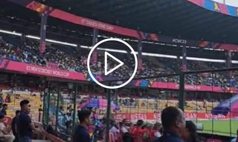 [Watch] RCB Fever Takes Over Chinnaswamy Stadium During AUS vs PAK WC Clash
